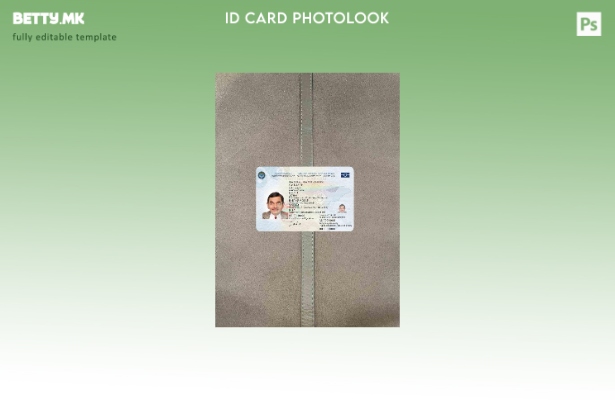 Киргистанска лична карта во модерен стил, – презентирајте го шаблонот photolook 